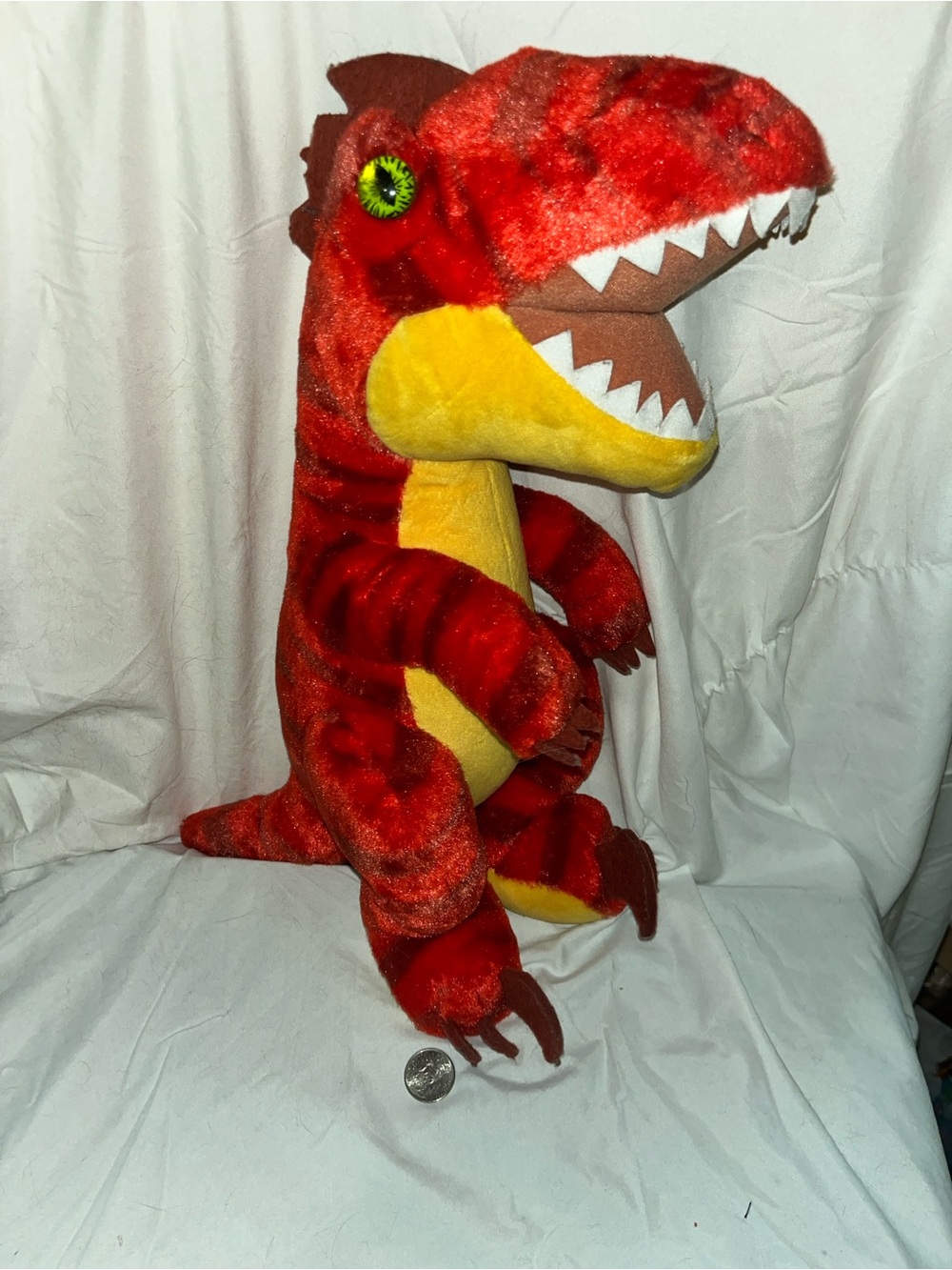 Build-A-Bear Red and Yellow T-Rex Plush Dinosaur